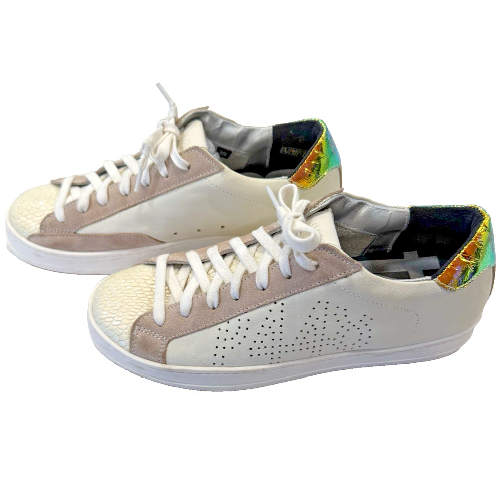 P448 S22 John Iridescent Womens 7.5/8US 38EU Ivory Athletic Nautilus Sneakers